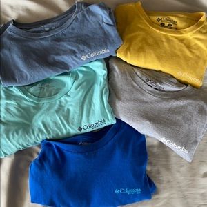 COLUMBIA TEE SHIRT BUNDLE SZ LARGE